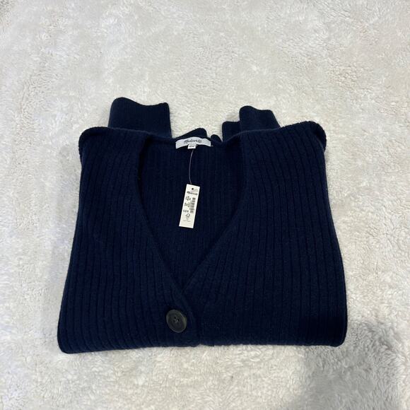 NWT Madewell Navy Womens Knit Cardigan Front Buttons‎ Size 2XL - Picture 1 of 6